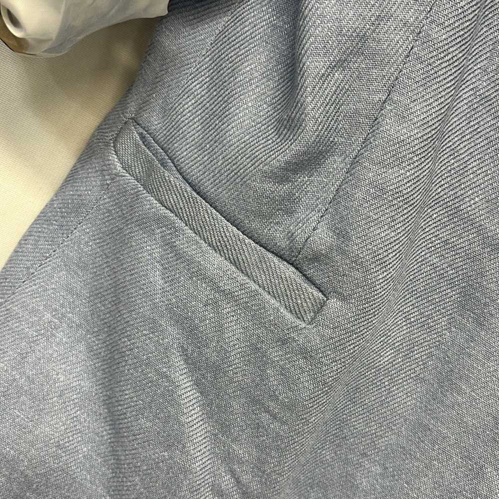 Jules & Leopold linen blend Light Blue Blazer button collard jacket small - Picture 3 of 9